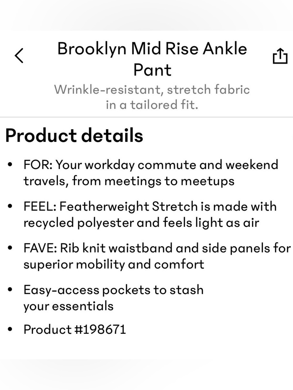 Athleta Brooklyn Midrise Black Cropped Ankle Pants - Picture 10 of 12